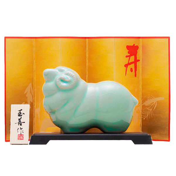 干支置物 水青磁(小)