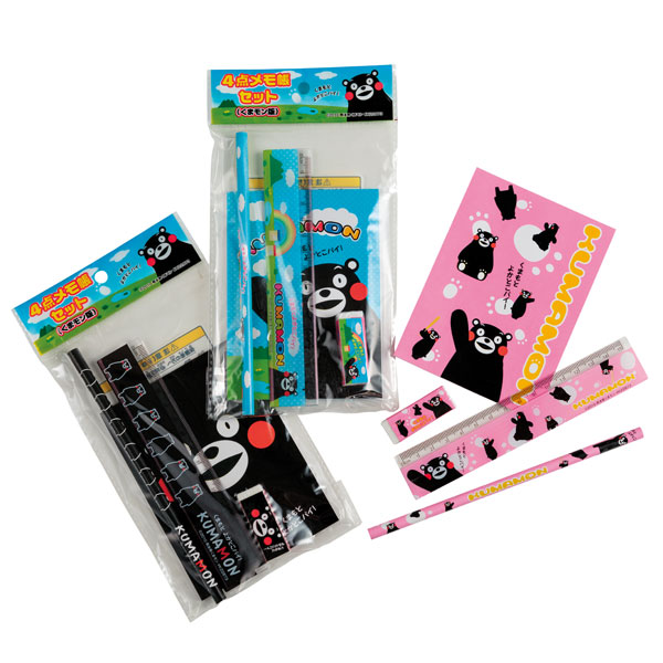 くまモンの4点メモ帳セット｜記念品プラザ