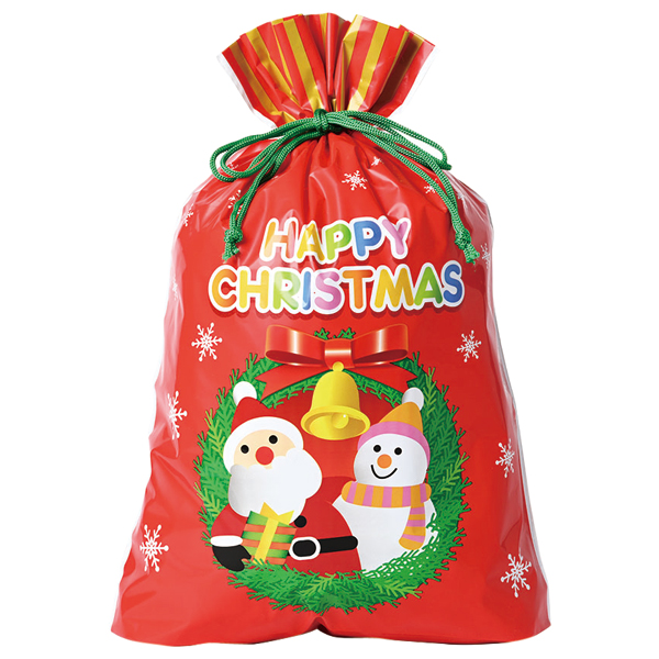 クリスマス 巾着ギフトバッグ(大)