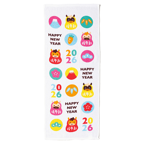 干支タオル ハッピーニューイヤー