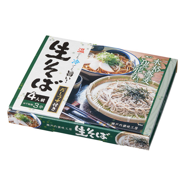 かつおだし付生そば4食入
