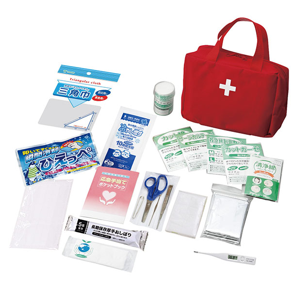 救急バッグセット21点(電子体温計入)