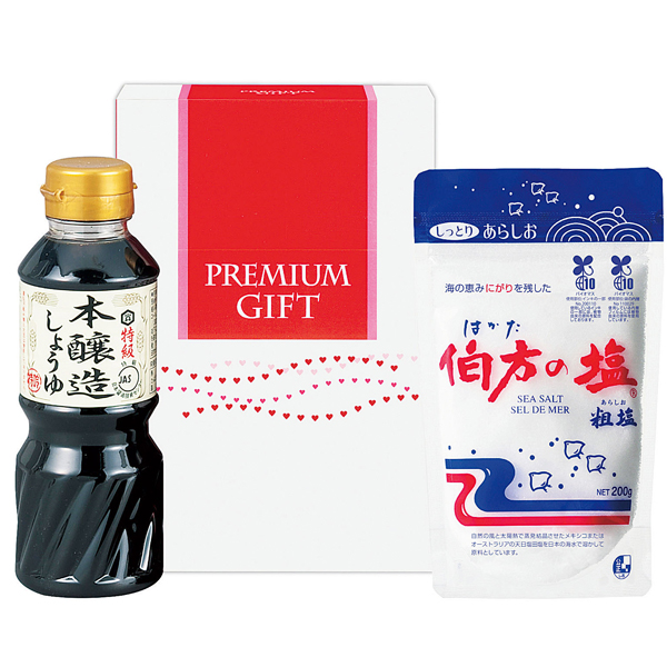 本醸造しょうゆ&伯方の塩ギフトセット