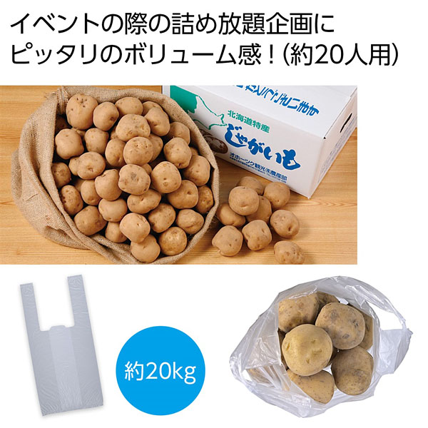 北海道産男爵じゃがいも詰め放題セット 20kg(約20人用)
