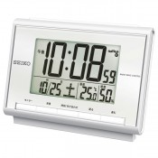 セイコー 電波デジタル温湿度表示目覚まし時計