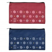 「感謝」丸小紋ポケット付きポーチ