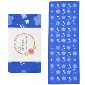 「ありがとうございます」和柄分様手ぬぐい(青海波浜千鳥)