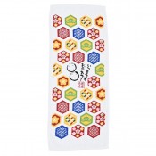 健康長寿フェイスタオル(亀甲柄)