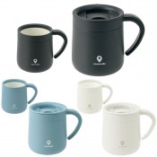 ココカフェ 蓋付き真空二重セラミックコートマグカップ 300ml