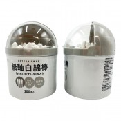 紙軸白綿棒100本 容器入り