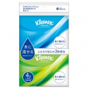クリネックス 水に流せるポケットティシュー10W4個組