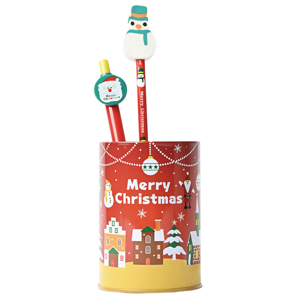 ペン立て缶貯金箱<クリスマス> ペン立て缶貯金箱<クリスマス>