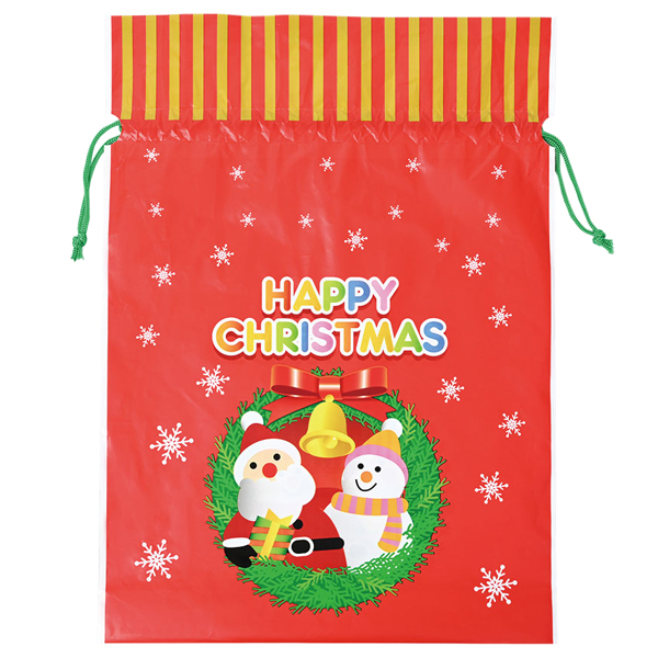 クリスマス巾着ギフトバッグ(大) クリスマス巾着ギフトバッグ(大)