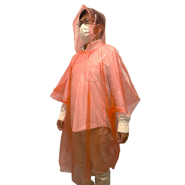 目立って安心 オレンジポンチョ 目立って安心 オレンジポンチョ