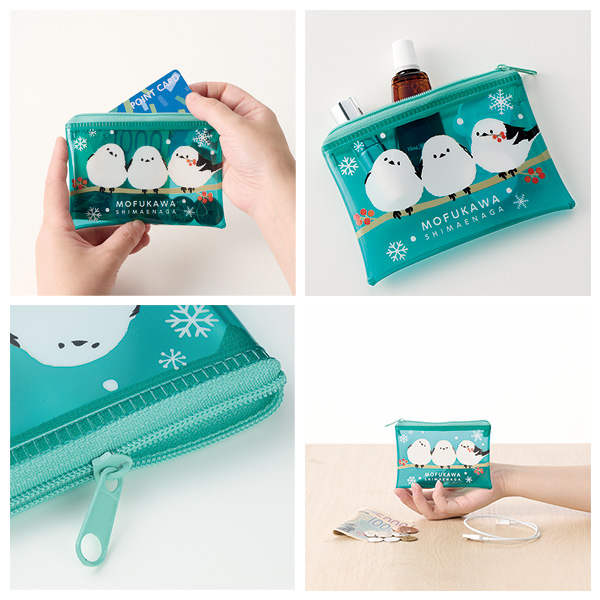 もふかわシマエナガ ミニウォレットポーチ もふかわシマエナガ ミニウォレットポーチ