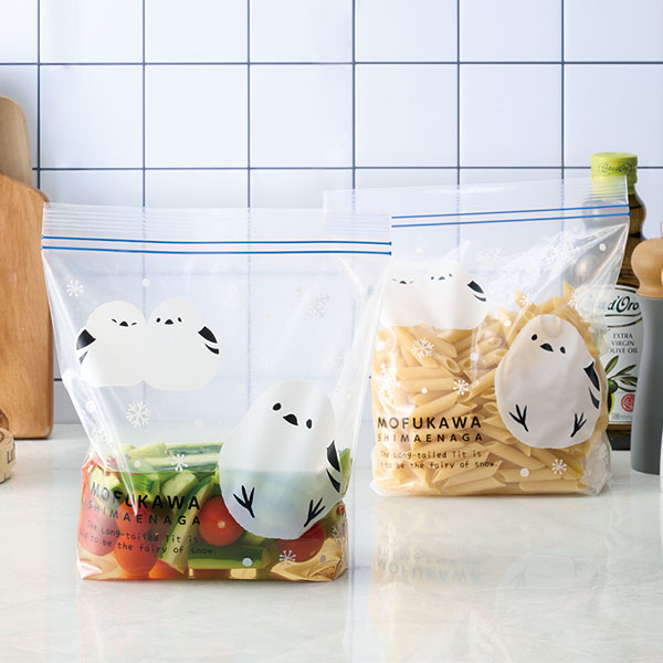 ありがとうございます もふかわシマエナガのマチありジッパーバッグ(8枚入り) ありがとうございます もふかわシマエナガのマチありジッパーバッグ(8枚入り)