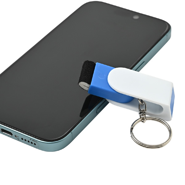 クリーナー付スマホスタンド(キーリング付) クリーナー付スマホスタンド(キーリング付)