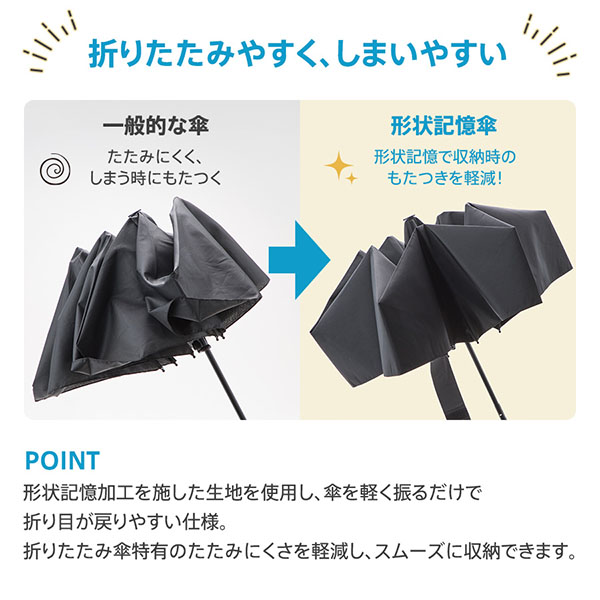 形状記憶遮熱遮光折りたたみ傘 形状記憶遮熱遮光折りたたみ傘