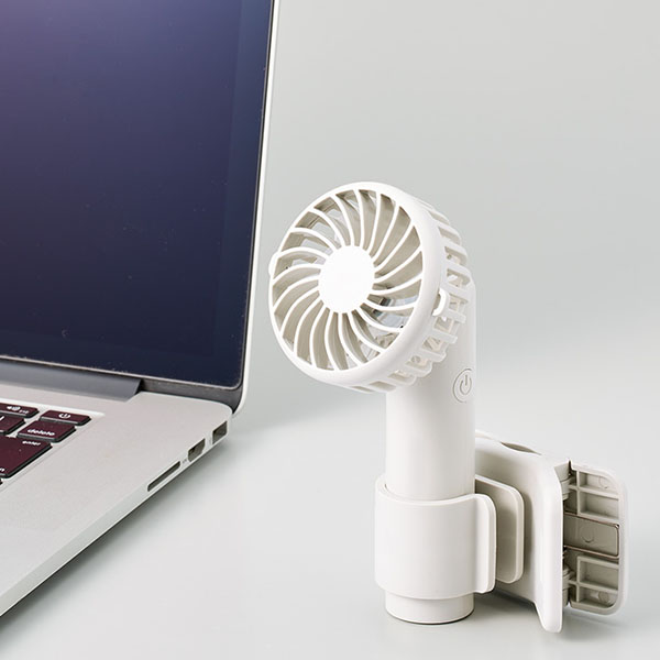 日傘にもつけられるクリップ付ハンディファン 日傘にもつけられるクリップ付ハンディファン