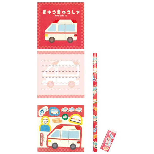 乗り物文具4点セット 乗り物文具4点セット