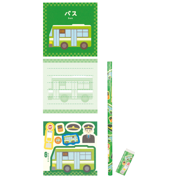 乗り物文具4点セット 乗り物文具4点セット